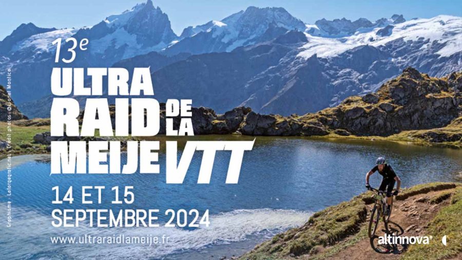 Mountain biking on a path of the Ultra Raid de La Meije Altinnova