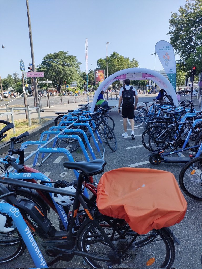 event bike parking at the Paris 2024 Olympics