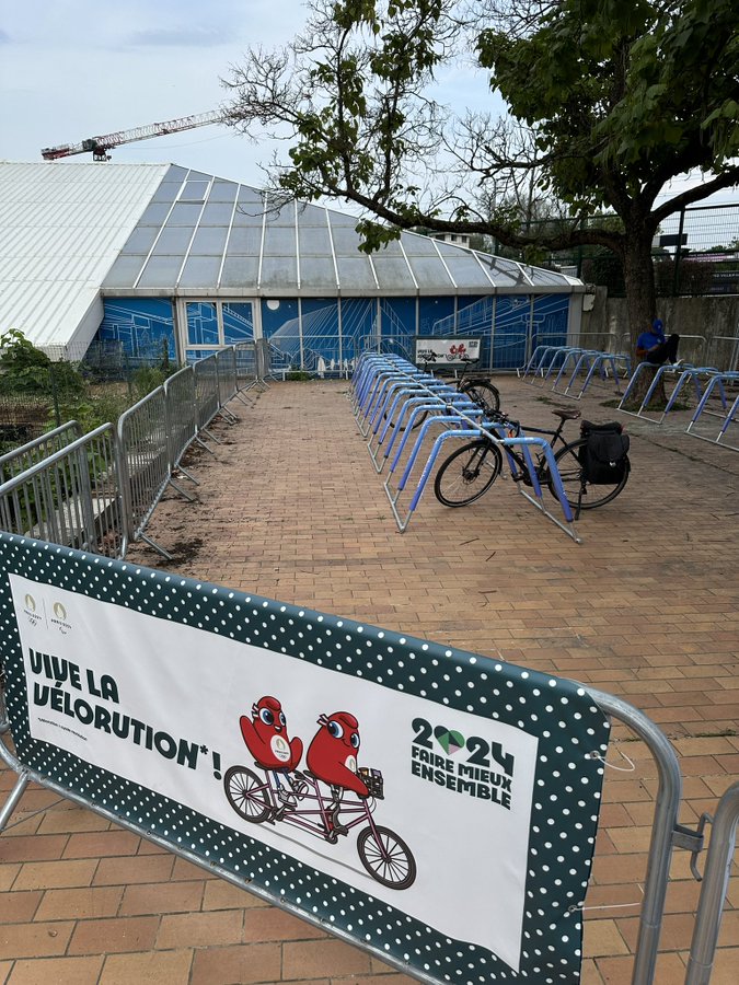 parking space on a parisian olympic site