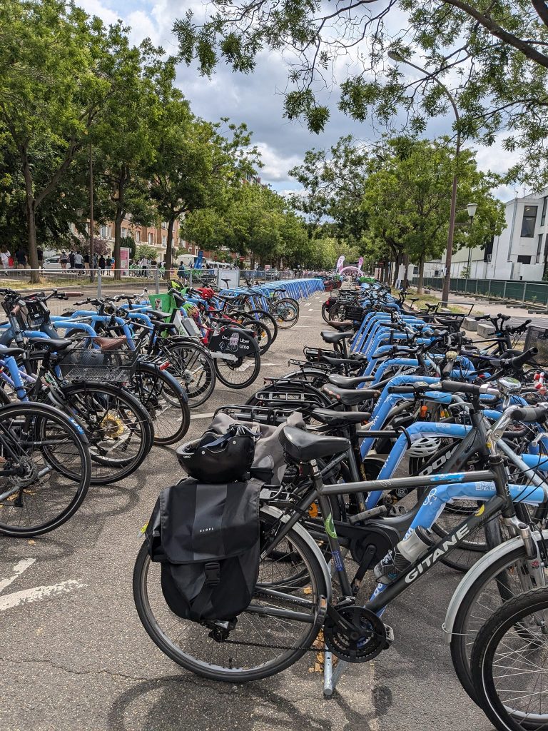 event bike parking at the Parc des Princes stadium for the Olympic and Paralympic Games