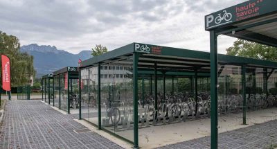 ALTAO® Open cycle rack at Jean Monnet Secondary School in Saint-Jorioz, Haute-Savoie