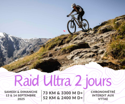 visuel Raid Ultra 2 jours lors de l'Ultra Raid de La Meije VTT 2025