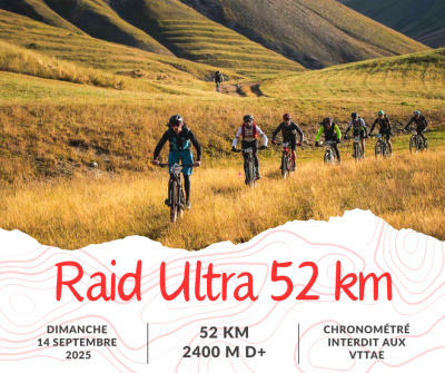 visuel Raid Ultra 52km lors de l'Ultra Raid de La Meije VTT 2025