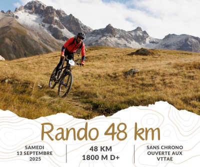 visuel Rando 48km lors de l'Ultra Raid de La Meije VTT 2025