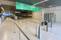 entrée de la Vélostation de la gare Lyon Part-Dieu lors de son inauguration