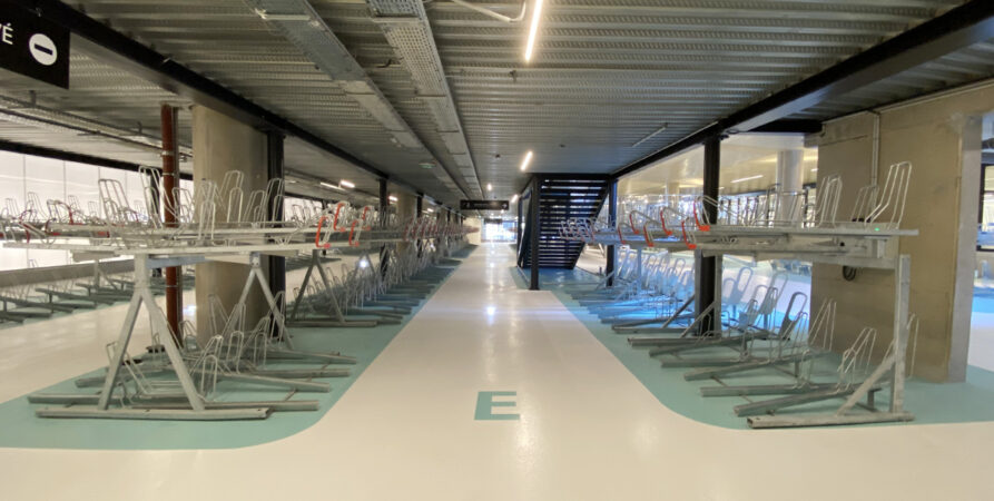 intérieur de la Vélostation de la gare Lyon Part-Dieu