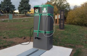 borne de lavage et gonflage ALTAO Modulo au Lac des Sapins