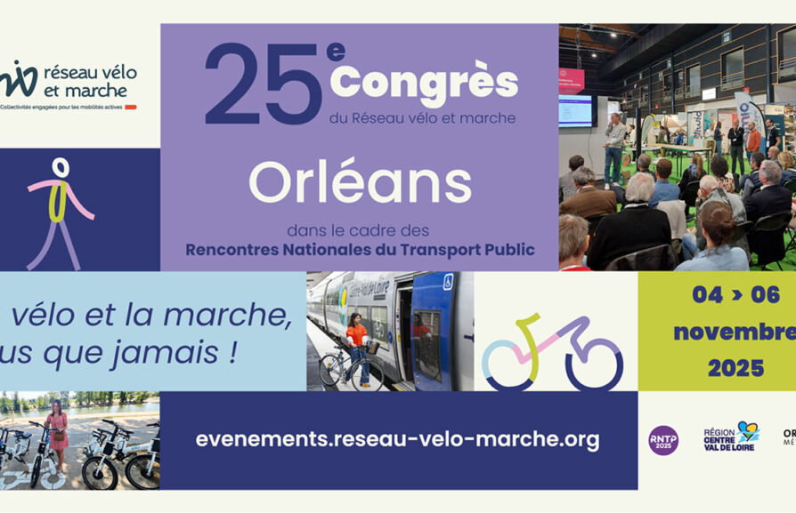 affiche des Rencontres Nationales du Transport Public RNTP 2025 à Orléans