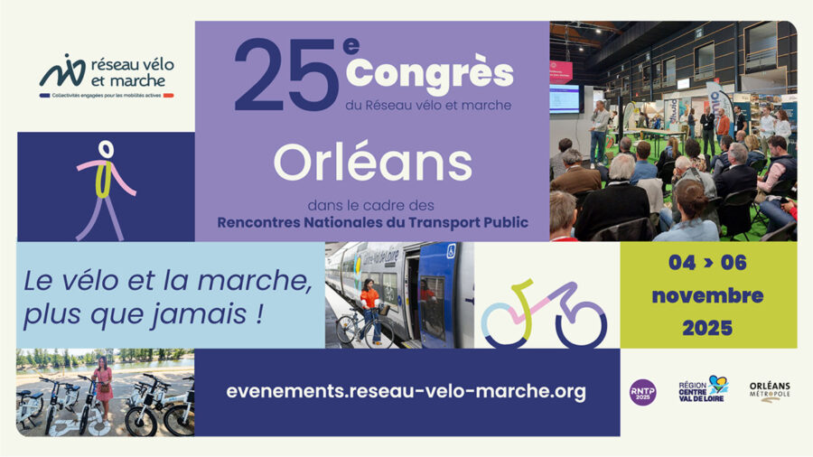 affiche des Rencontres Nationales du Transport Public RNTP 2025 à Orléans
