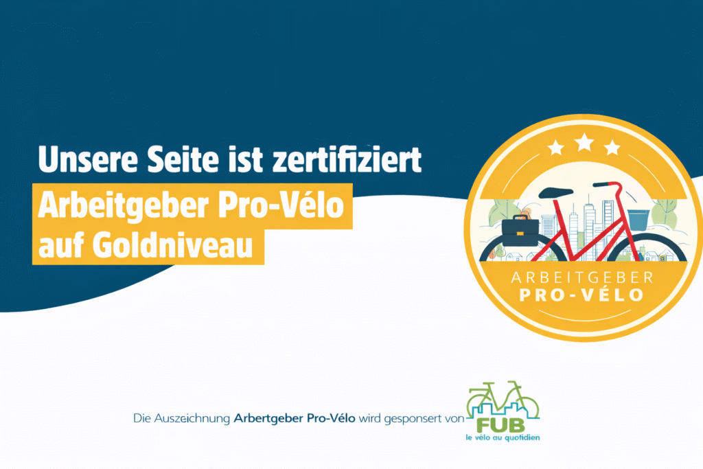 Altinnova ist zertifiziert als " Employeur Pro-Vélo " Stufe GOLD!