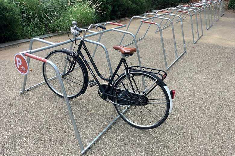 parking vélo temporaire réalisé avec des racks de stationnement ALTAO Mobile