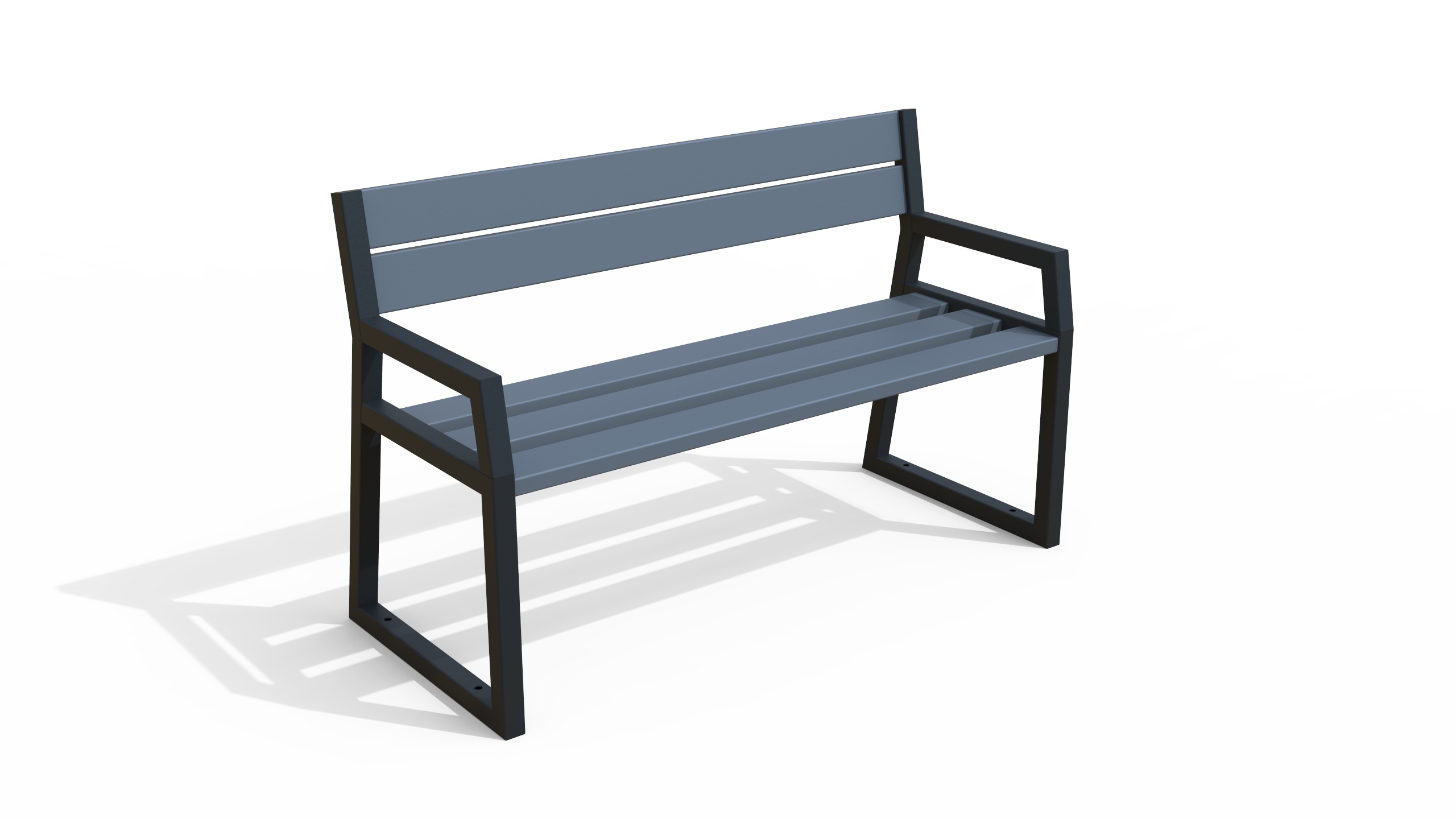 Banc LIGNIS metal 2 places