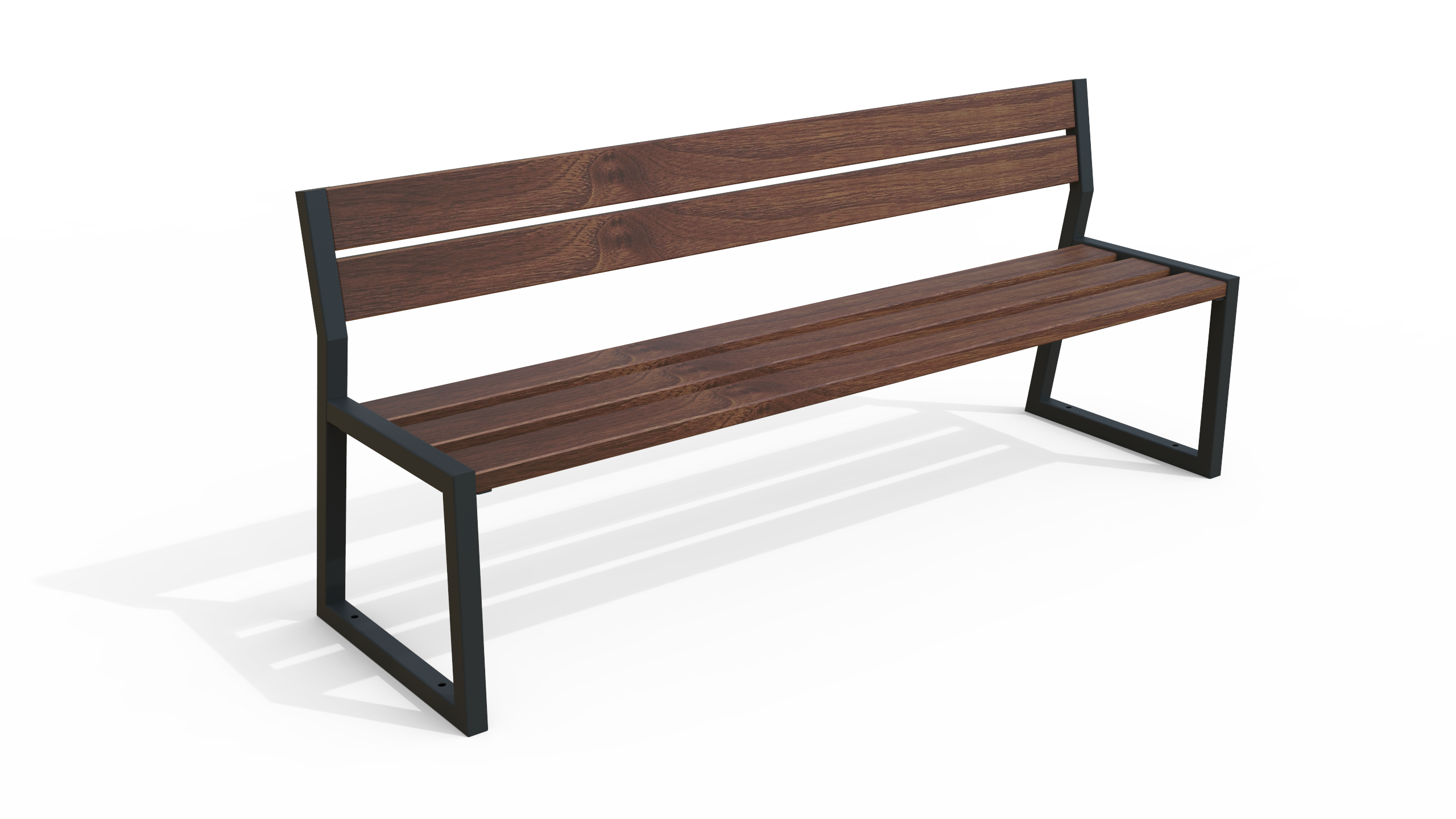 Banc LIGNIS bois metal 3 places