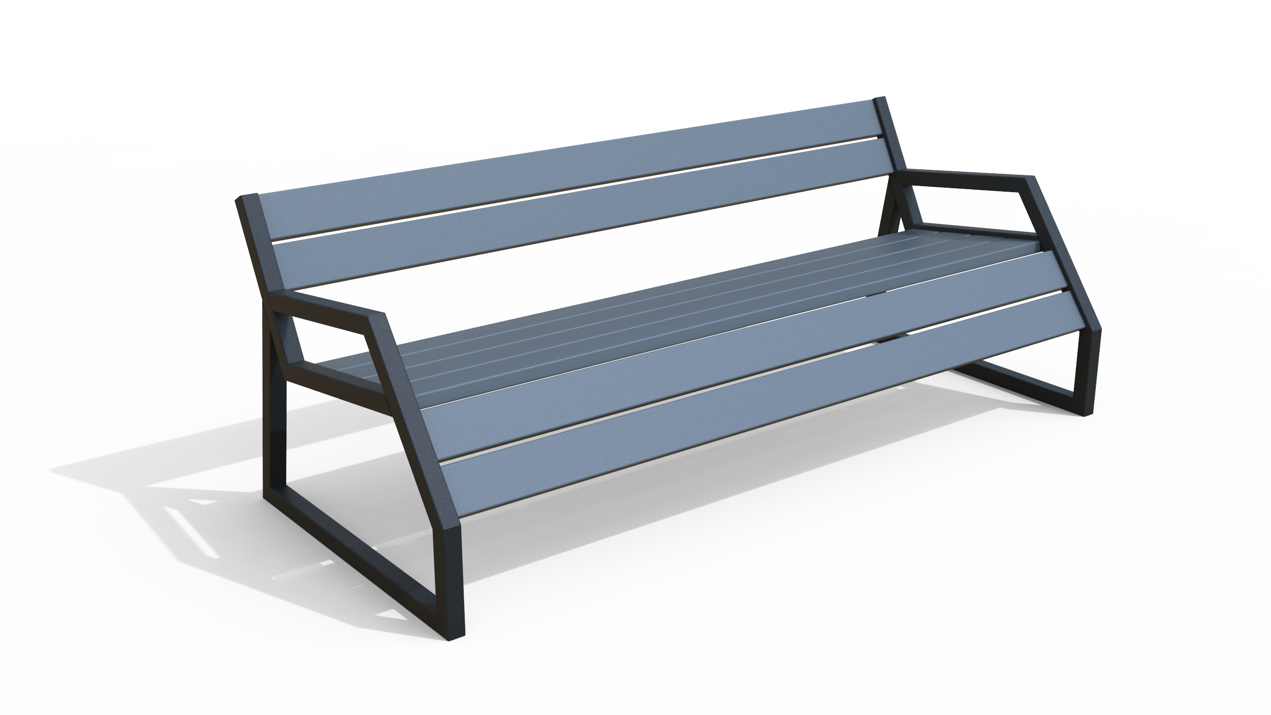 Banc relax LIGNIS metal 3 places